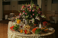 Meal Mart on Main Street makes a nice presentation of vegeatables on a table for catered events